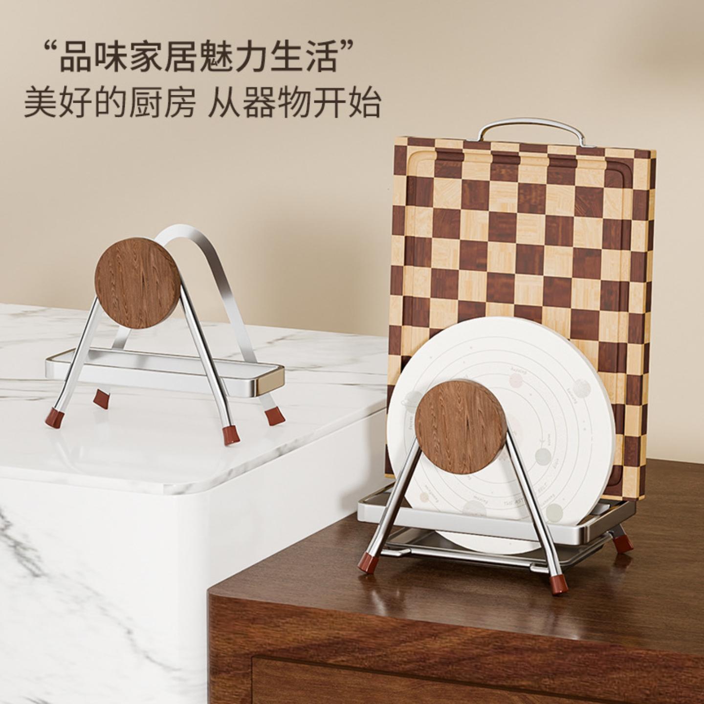 中古风菜板置物架案板锅盖架家用图片