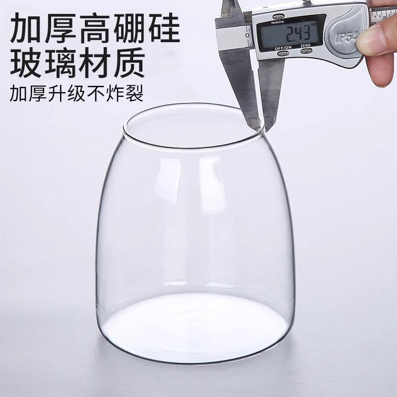 木盖竹透明罐玻璃茶叶罐密封罐调料储存子花茶罐子小号红茶瓶带盖