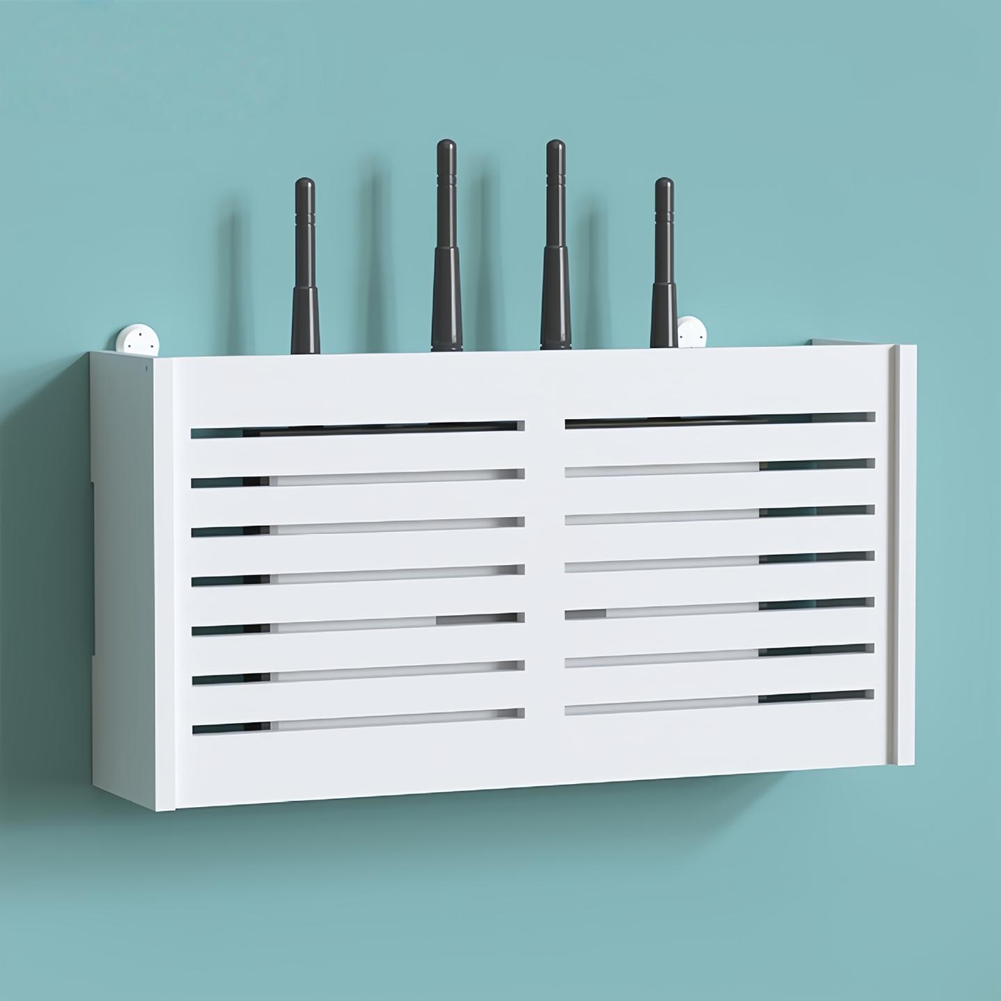 wifi路由器收纳盒免打孔电视