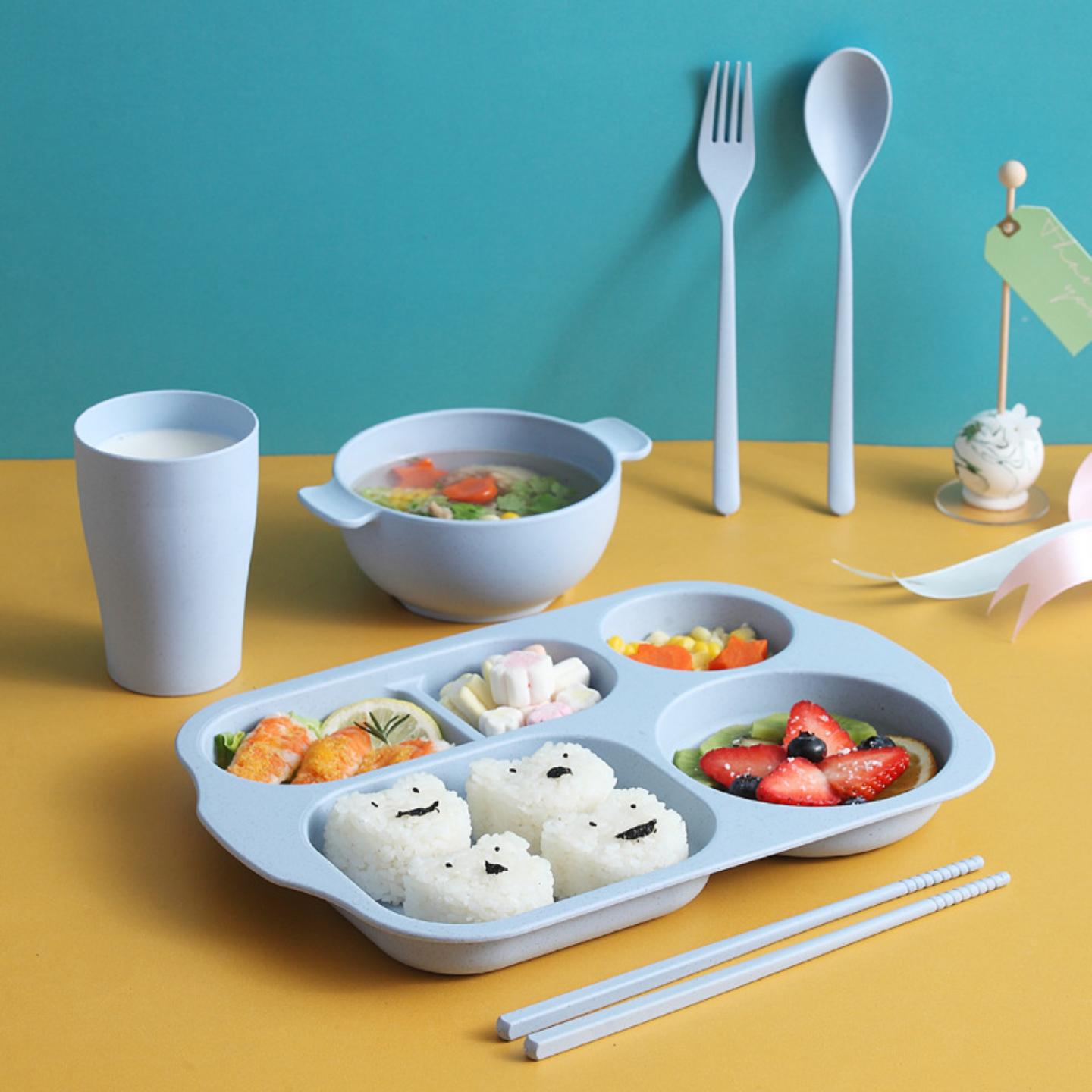 创意小麦秸秆餐具套装六件套家用