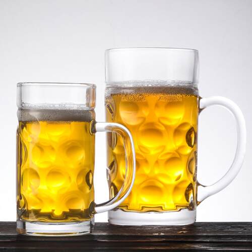 把手英雄杯大容量加厚柄啤酒杯带