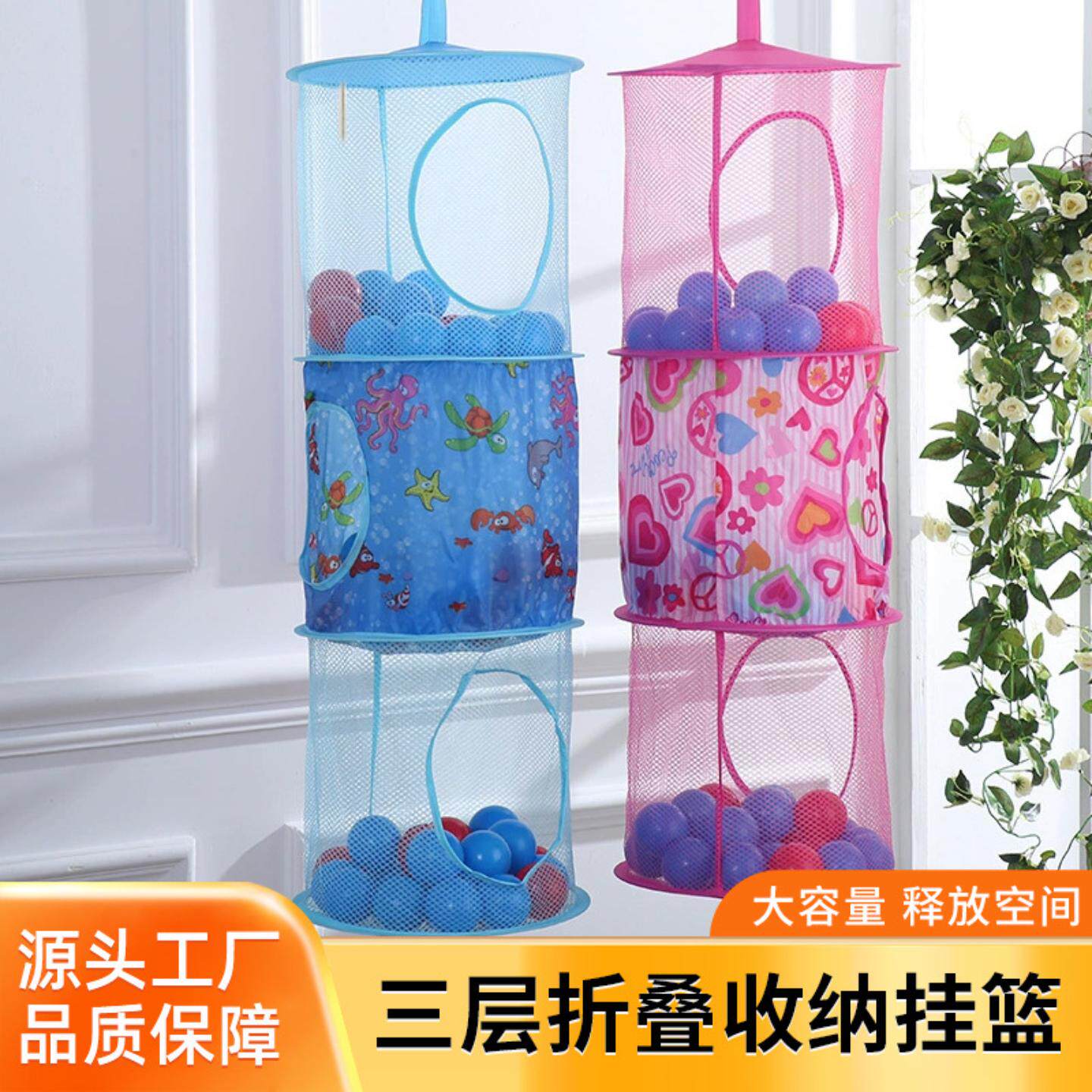 现代家居加厚印花涤纶布折叠收纳