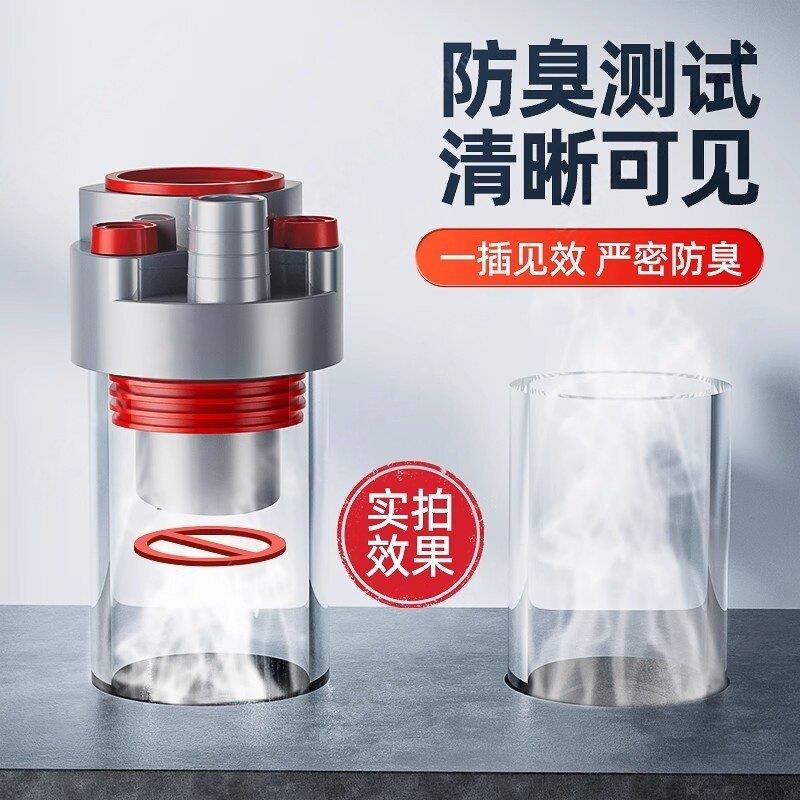厨房下水三头通水槽排水管下道防返臭神圈器下管水器水密封净水器