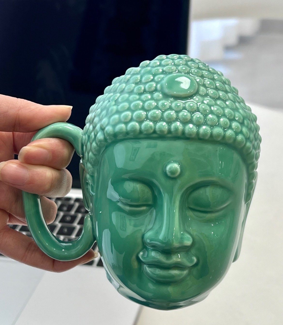 我佛瓷杯抖音同款我佛慈悲大佛马克杯佛头杯子水杯礼物杯