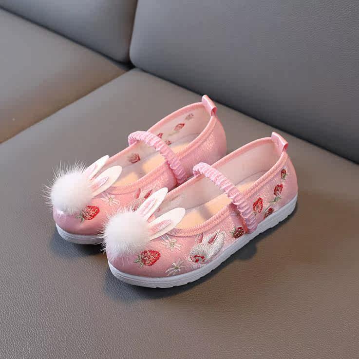 珍妮羊女童古装汉服绣花鞋布鞋宝宝小孩公主鞋可爱汉服小鞋子舞蹈怎么看?