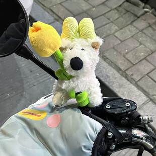 电瓶车电动车装饰小配件后视镜装饰玩偶挂件可爱娃娃公仔爱玛九号
