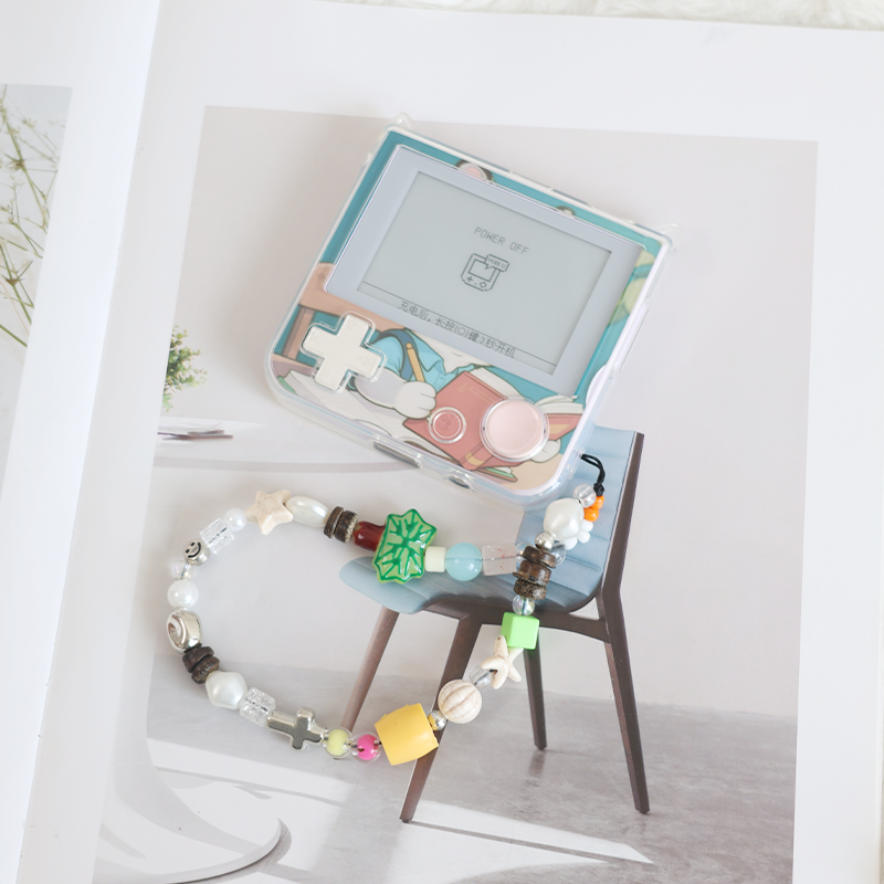 适用于百词斩单词机透明水晶壳贴纸挂链1.0口袋单词机2.7英寸专用