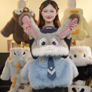 2025疯狂动物城2亲子男女童冬毛绒兔子警官草草冬季保暖加厚外套
