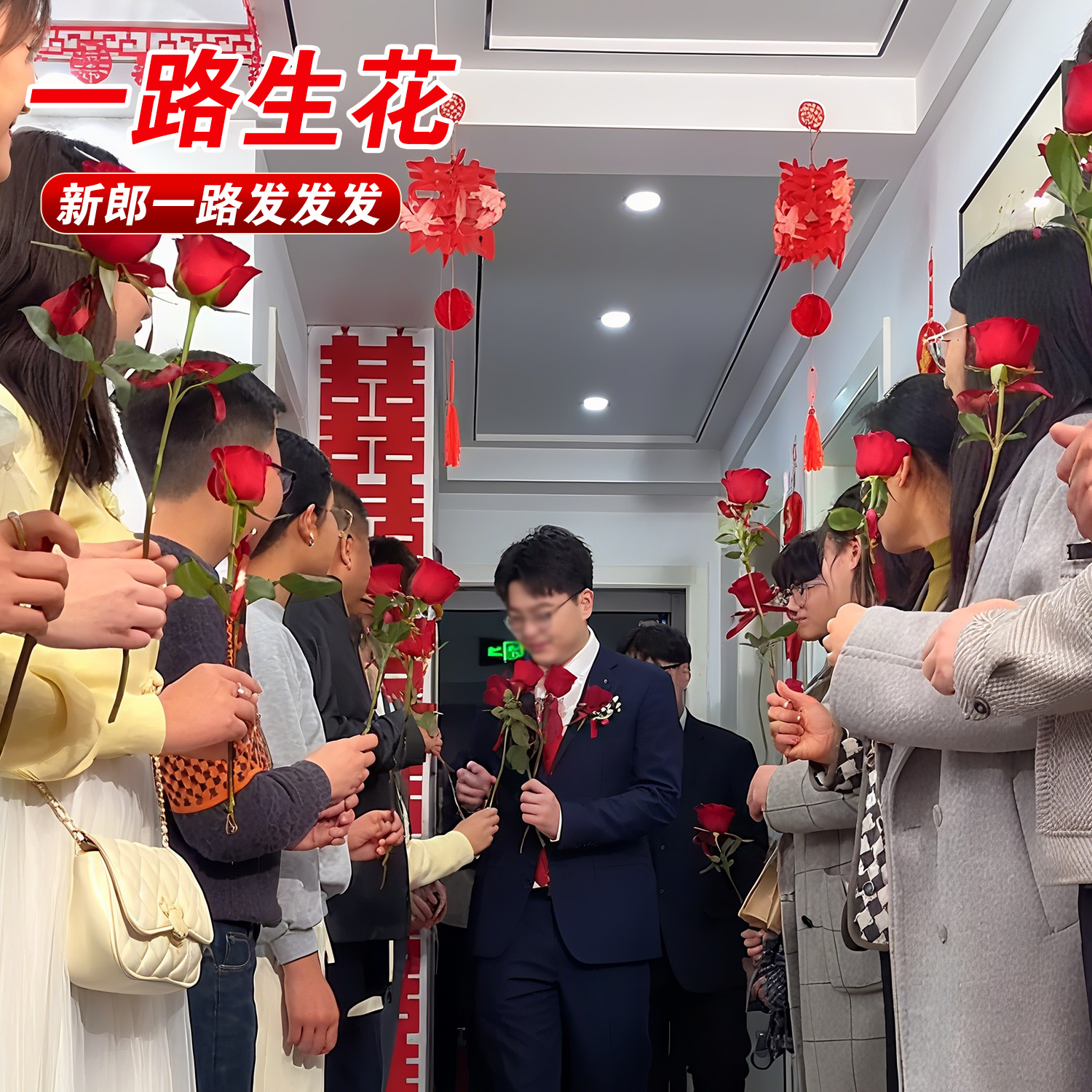 结婚礼拍照道具仿真玫瑰花束