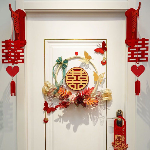 花环婚房布置婚庆用品大婚房布置