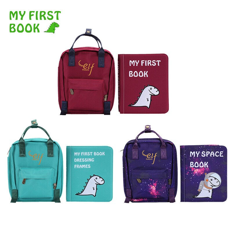 MYFIRSTBOOK宝宝早教布书蒙氏教育玩具套餐全系列0-7岁初阶红+衣