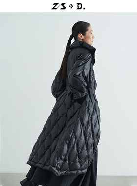 ZS+D无缝科技10D软糯云朵中长款95白鸭绒羽绒服冬季外套761A586Z