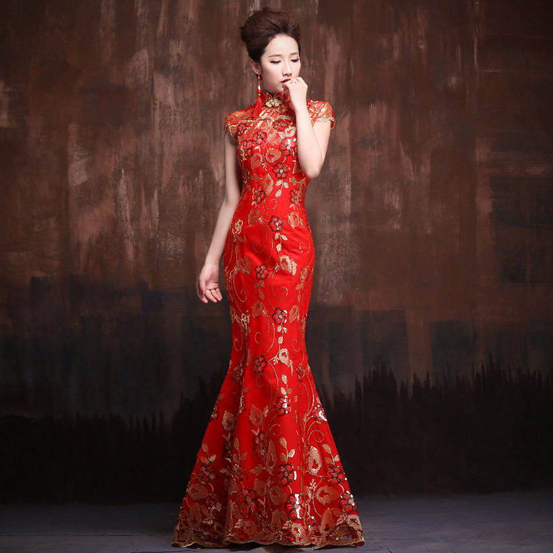 新娘结婚敬酒服红色迎宾