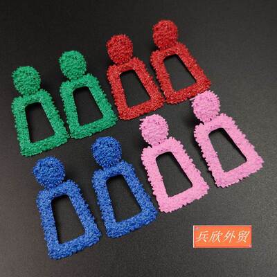 European geometry Trapezoid Retro fashion earring lady