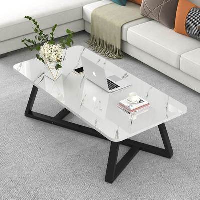 Nordic marble coffee table home living room sofa side table