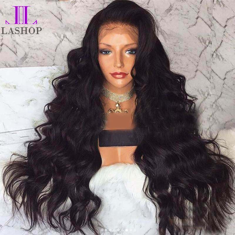 Europe women large long curly hair before lace silk wigs set