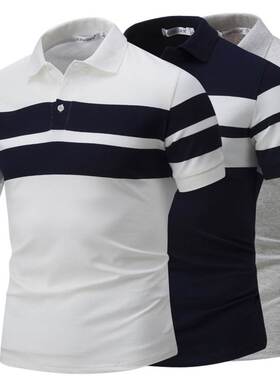 Men's Stand Collar Cotton T Shirt Camisa Polo Shirts短袖POLO