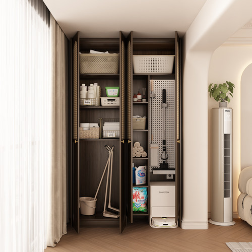 实木中古扫地机器人家政柜