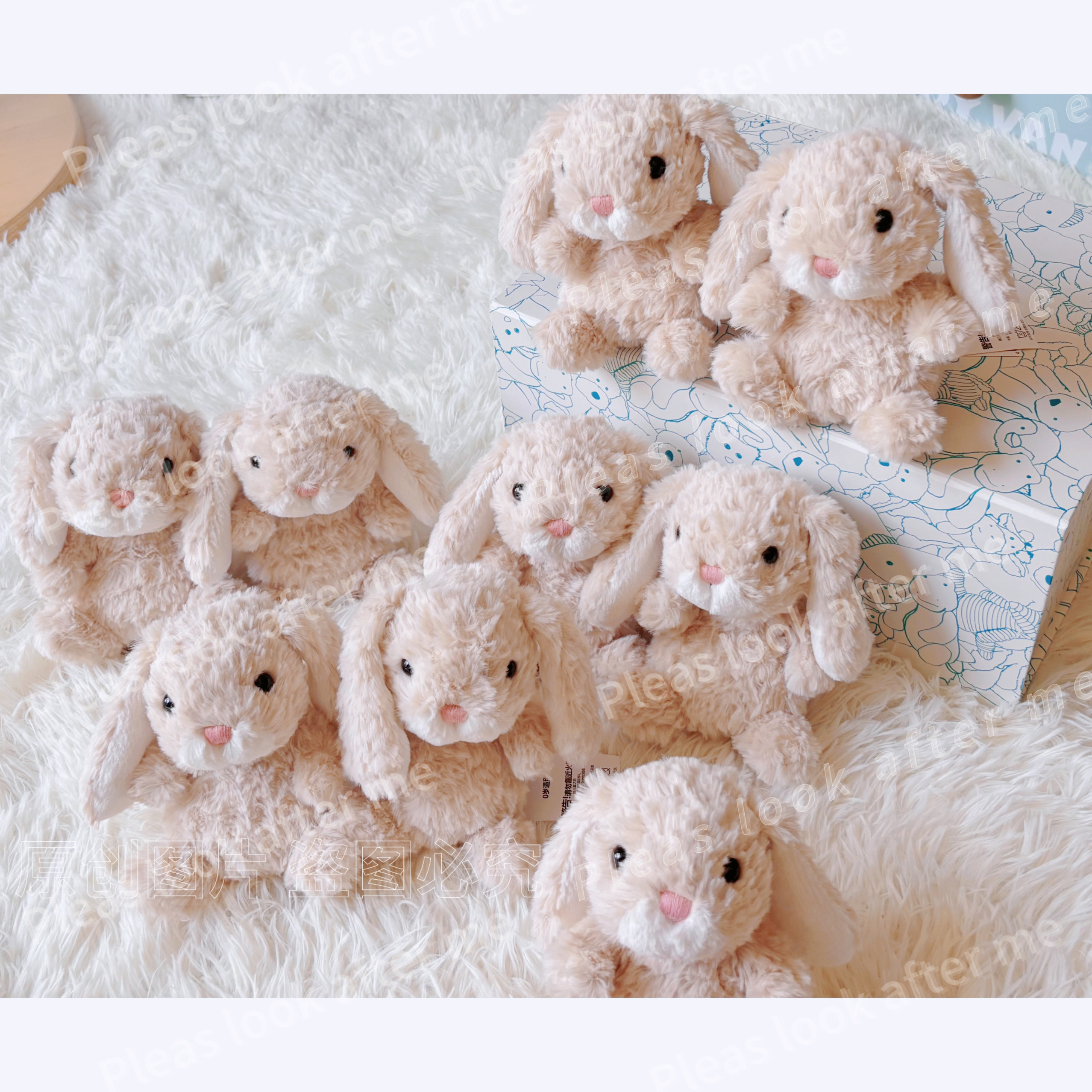 英国JELLYCAT Yummy米色甜美小兔郁金香银色甜美小熊毛绒玩具礼物