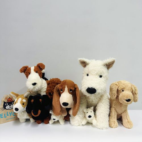 英国JELLYCAT西高地苏格兰梗贝蒂柯基金毛猎狐博美贵宾金毛寻回犬