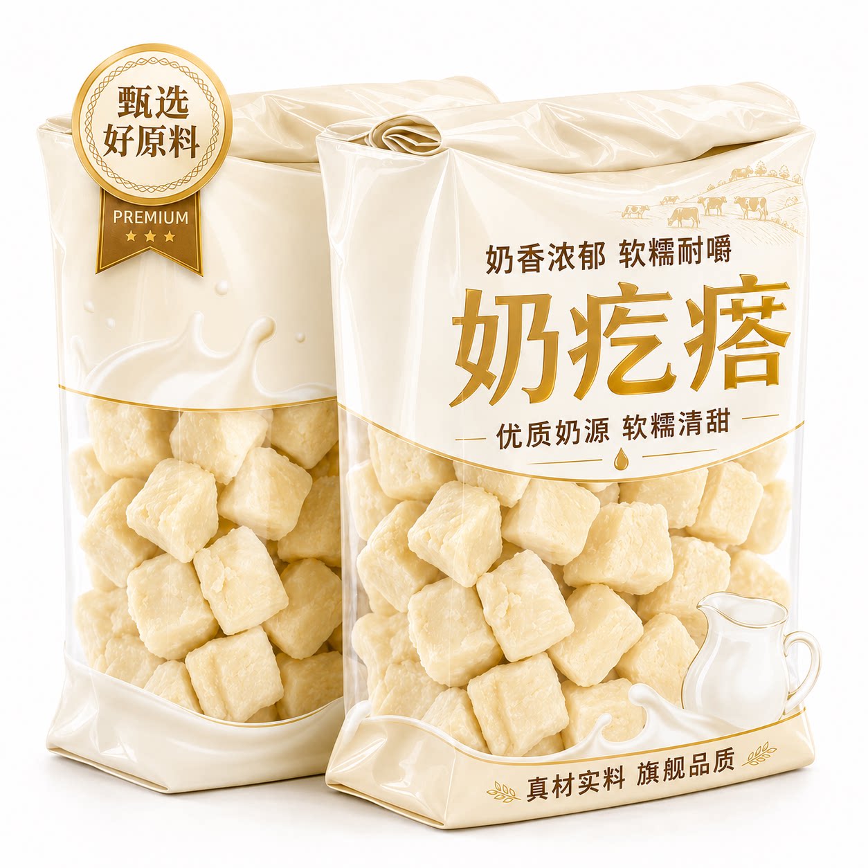 新疆特产爆浆奶疙瘩正宗奶酪专用高钙手工奶醇零食独立官方旗舰店