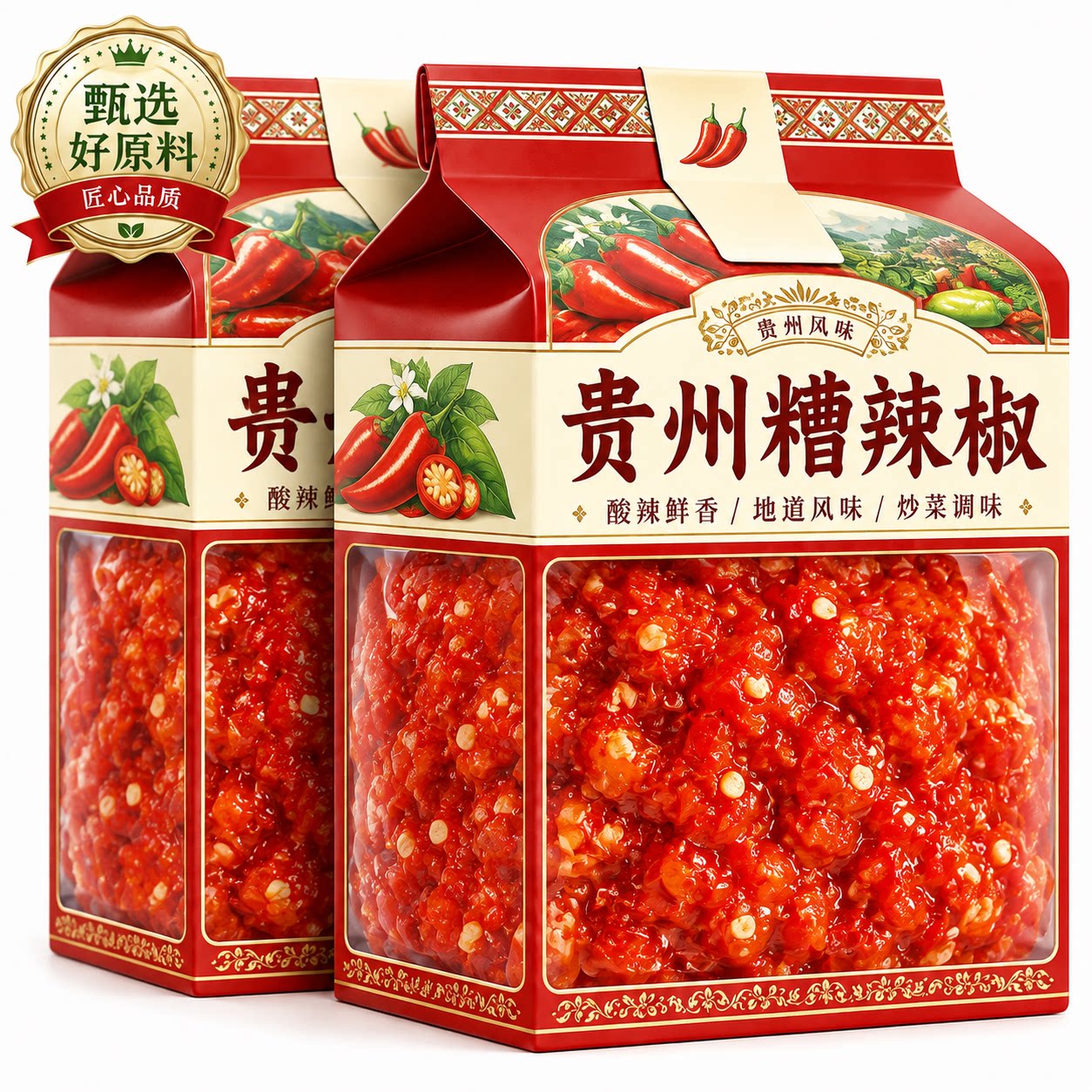 贵州特产姜蒜糟辣椒正宗剁椒鱼头专用酱商用家用酸辣调料农家自制