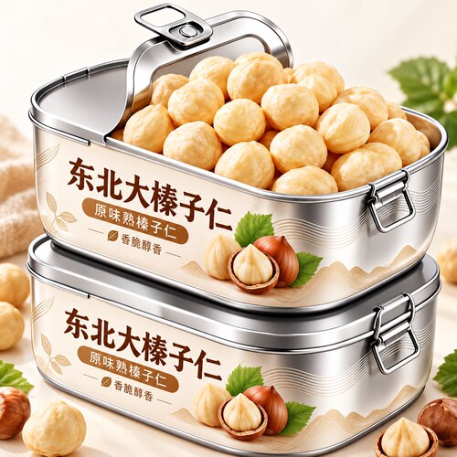 榛子仁烘焙官方旗舰店专用东北特产新鲜特产坚果野生开口榛果炒熟