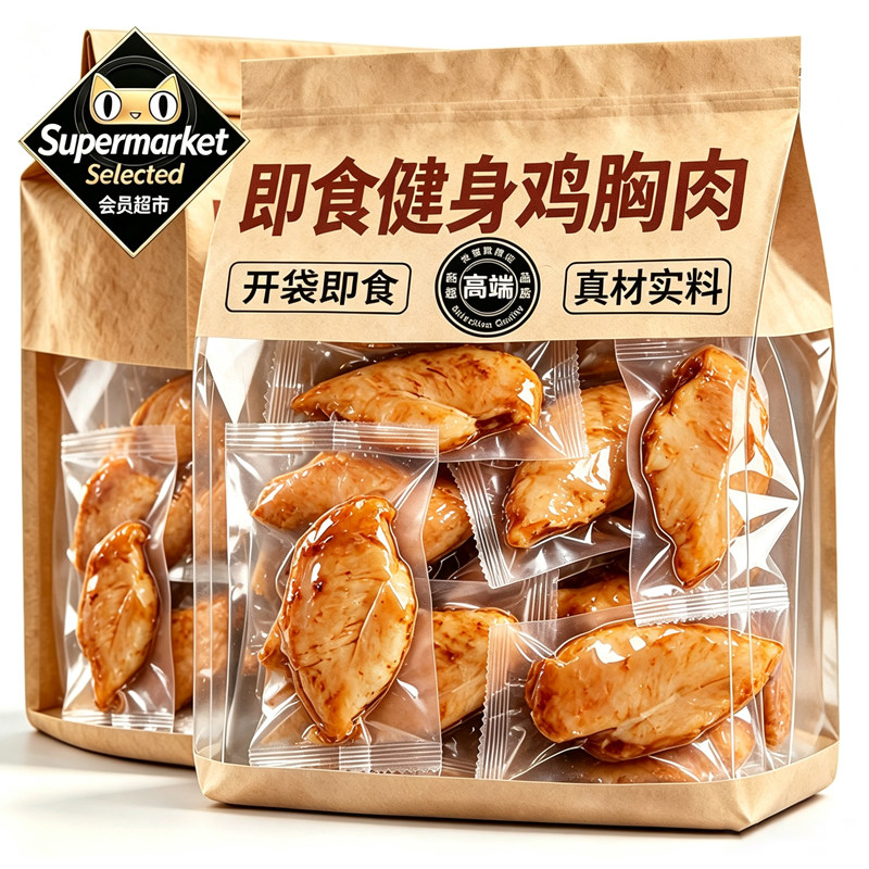高品质低脂鸡胸肉健身代餐开袋即食减脂期肥低卡饱腹解馋轻食官方