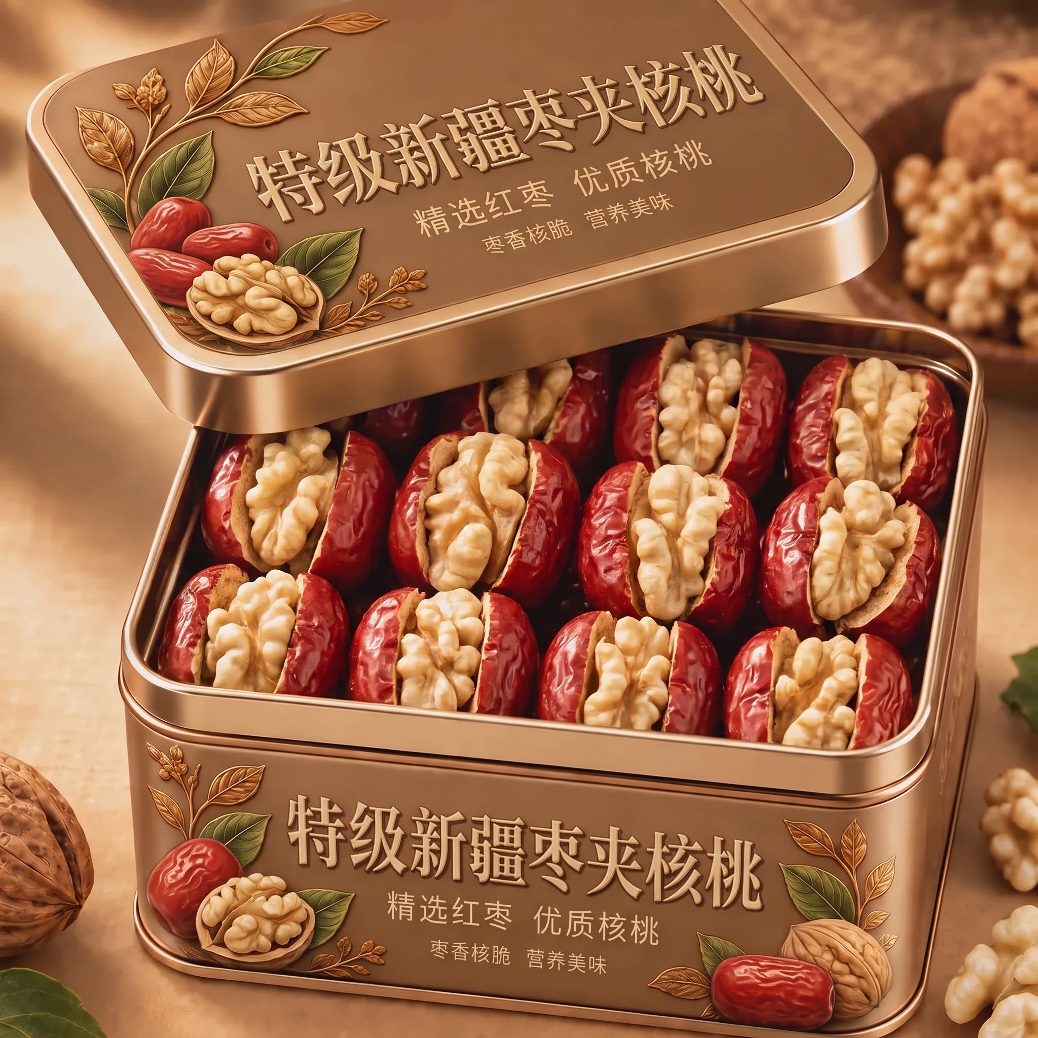 枣夹核桃仁独立小包装新疆特产灰枣红枣官方旗舰店去核无核孕妇