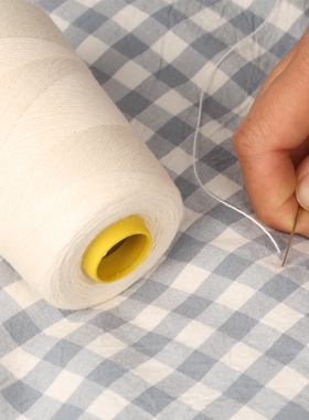 缝被子线专用手缝针线棉线粗线手工家用缝衣服的线白色缝纫线小卷