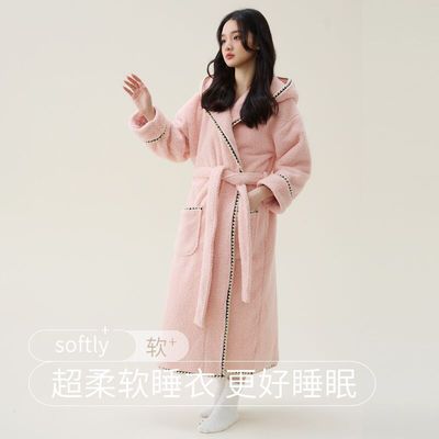 珊瑚绒加厚情侣睡袍41