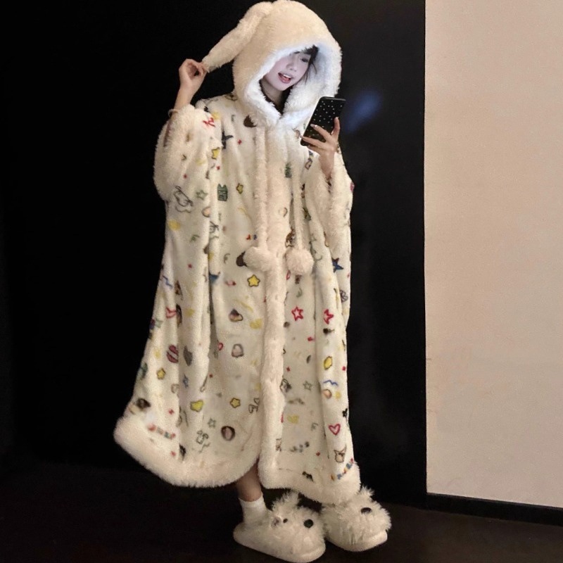 蜡笔小新珊瑚绒睡袍14