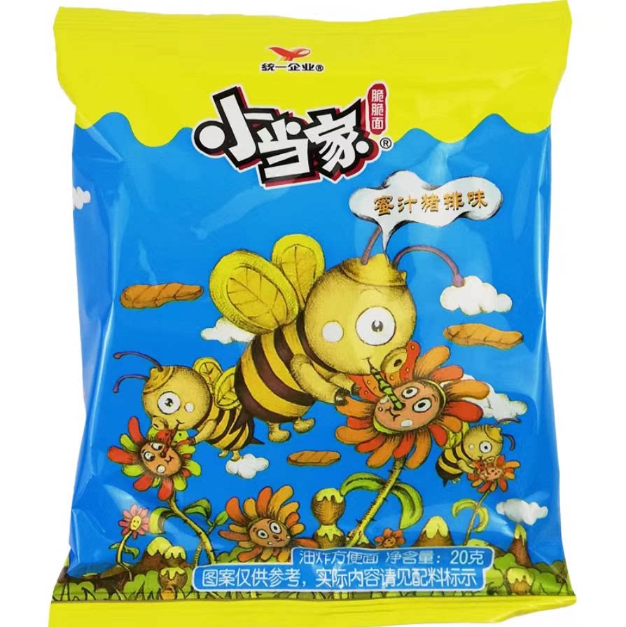 统一小当家干脆面蜜汁猪排味干吃面方便面整箱48袋休闲零食品包邮图片