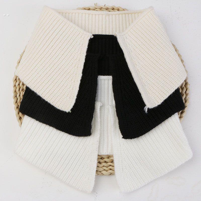 毛线罗纹翻领针织螺纹方领秋冬毛衣假领羽绒服防脏领服装辅料布艺