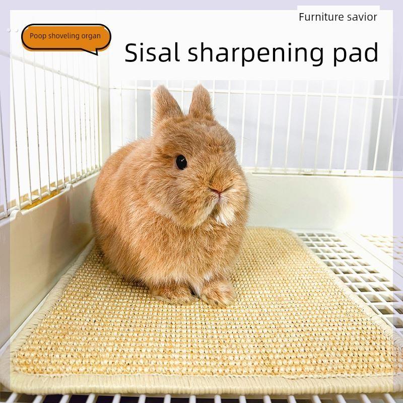 兔子无聊救济玩具爪磨板剑麻板耐磨和耐嚼排气栗鼠豚鼠指甲爪磨神