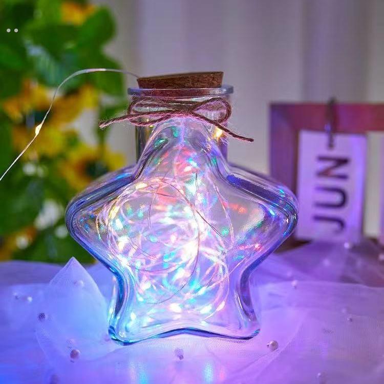 铜线灯led小彩灯闪灯串灯生日星星灯串氛围灯带条灯笼布置装饰灯