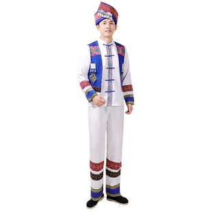 少数民族服装男士演出服彝族白族土家族苗族瑶族侗族广西壮族服饰