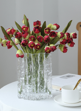 高档把束仿真铃兰花假花摆设客厅餐桌花干花装饰摆件居家拍照花艺