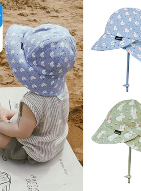 儿童帽子男女童夏季防晒帽宝宝户外遮阳帽防紫外线婴幼童护脖帽