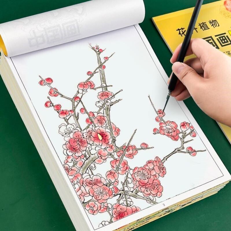 心理减压画静心解压画彩铅填色本成人解压涂色书填充画本描画上色