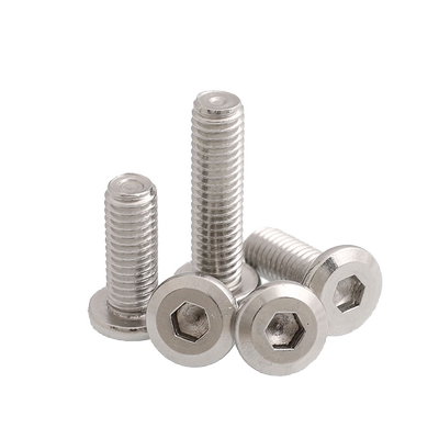 304不锈钢平头倒边螺丝钉内六角