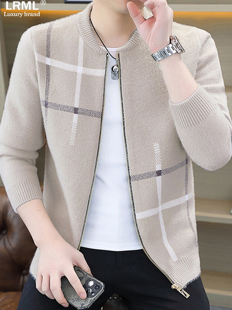 夹克男2025新款春秋季潮流韩版高端针织开衫毛衣时尚百搭轻奢外套