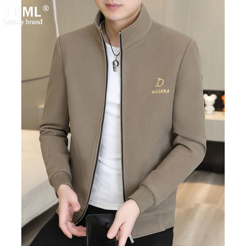 夹克男2025新款春秋季高端商务休闲时尚舒适立领修身简约潮流外套
