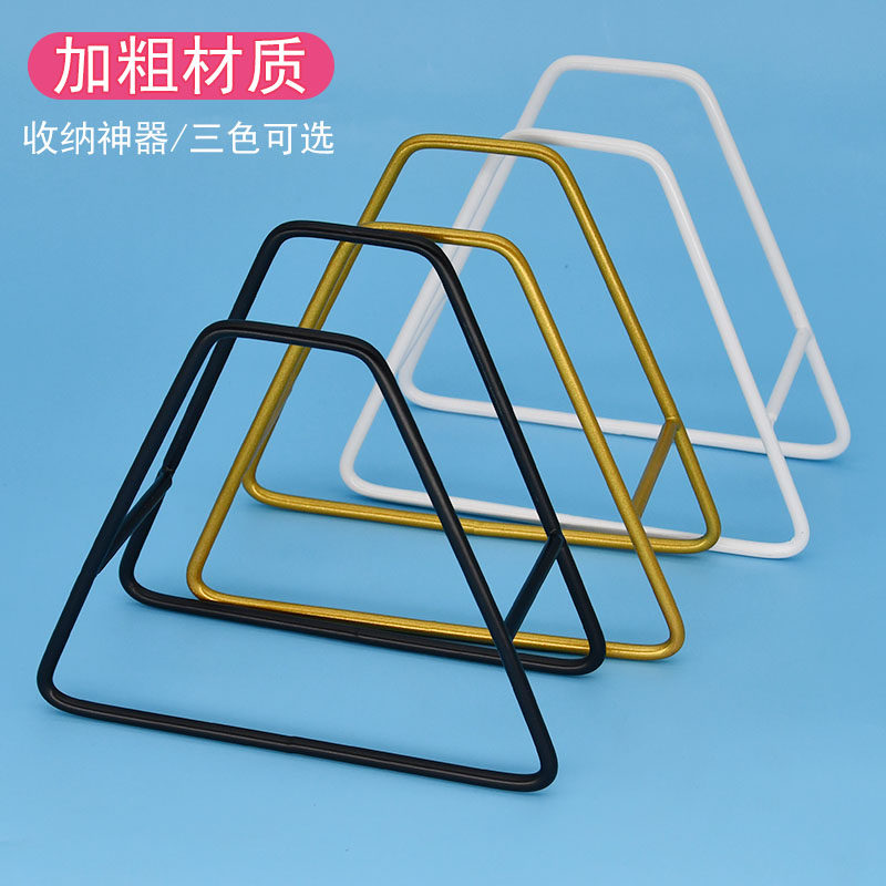 简约北欧风格铁艺隔热垫支架硅胶垫收纳架吐骨盘杯垫收纳神器大号