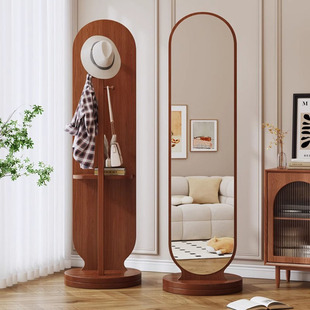 德国全身镜落地镜家用可旋转试衣镜女生卧室宿舍可移动衣帽架一体