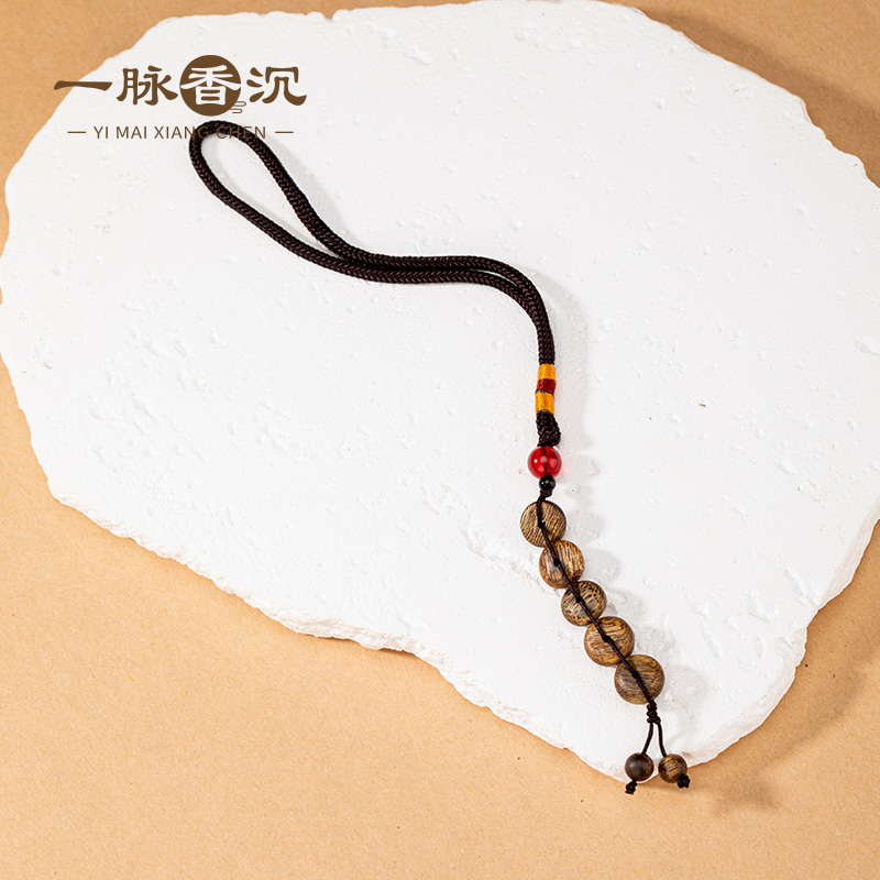 【厦门沉香博物馆】海南莺歌绿棋楠平安扣车挂