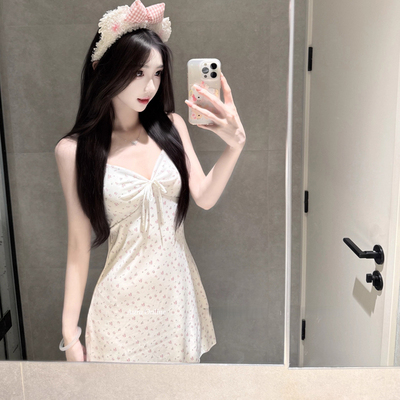 2026新款纯欲法式吊带胸垫睡裙