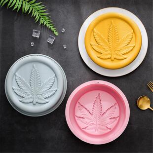 8寸圆形枫叶造型硅胶烘焙模具面包蛋糕慕斯甜品网红马蹄糕耐高温