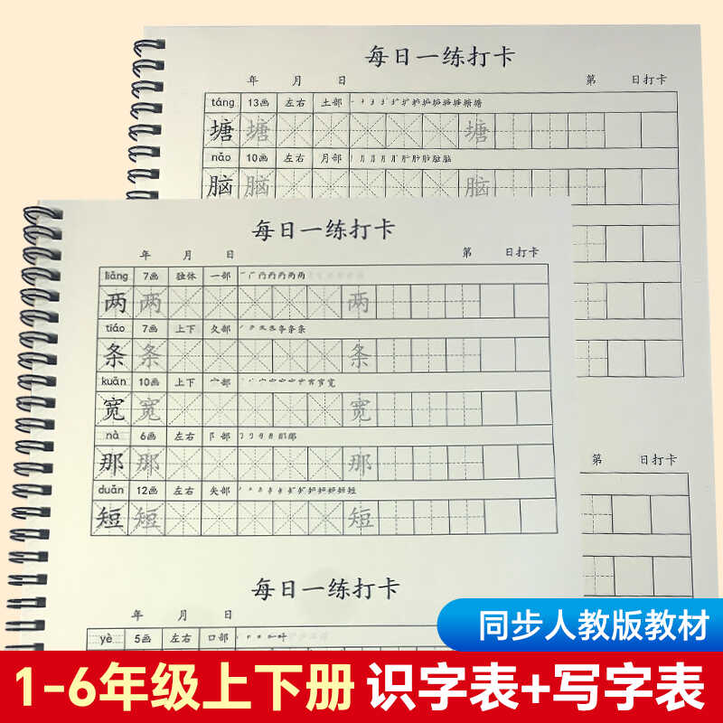 每日打卡语文小学生练字帖写字表