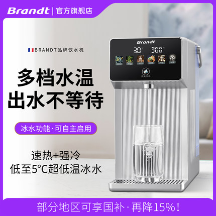 Brandt家用即热式饮水机小型桌面免安装新品台式直饮冷热净热水机